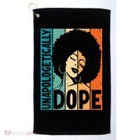 Unapologetically Dope Afro African  American Black  Golf Towel thumb 0