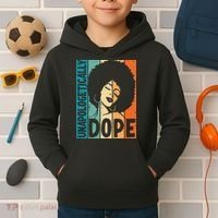Unapologetically Dope Afro African  American Black  Kids Hoodie thumb 2