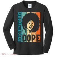 Unapologetically Dope Afro African  American Black  Kids Long Sleeve Shirt thumb 0