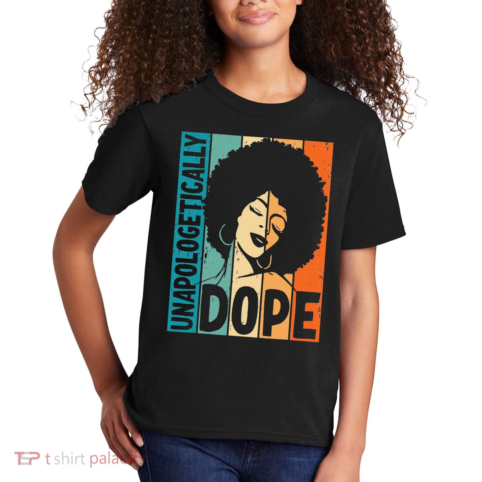 Unapologetically Dope Afro African  American Black  Kids T-Shirt