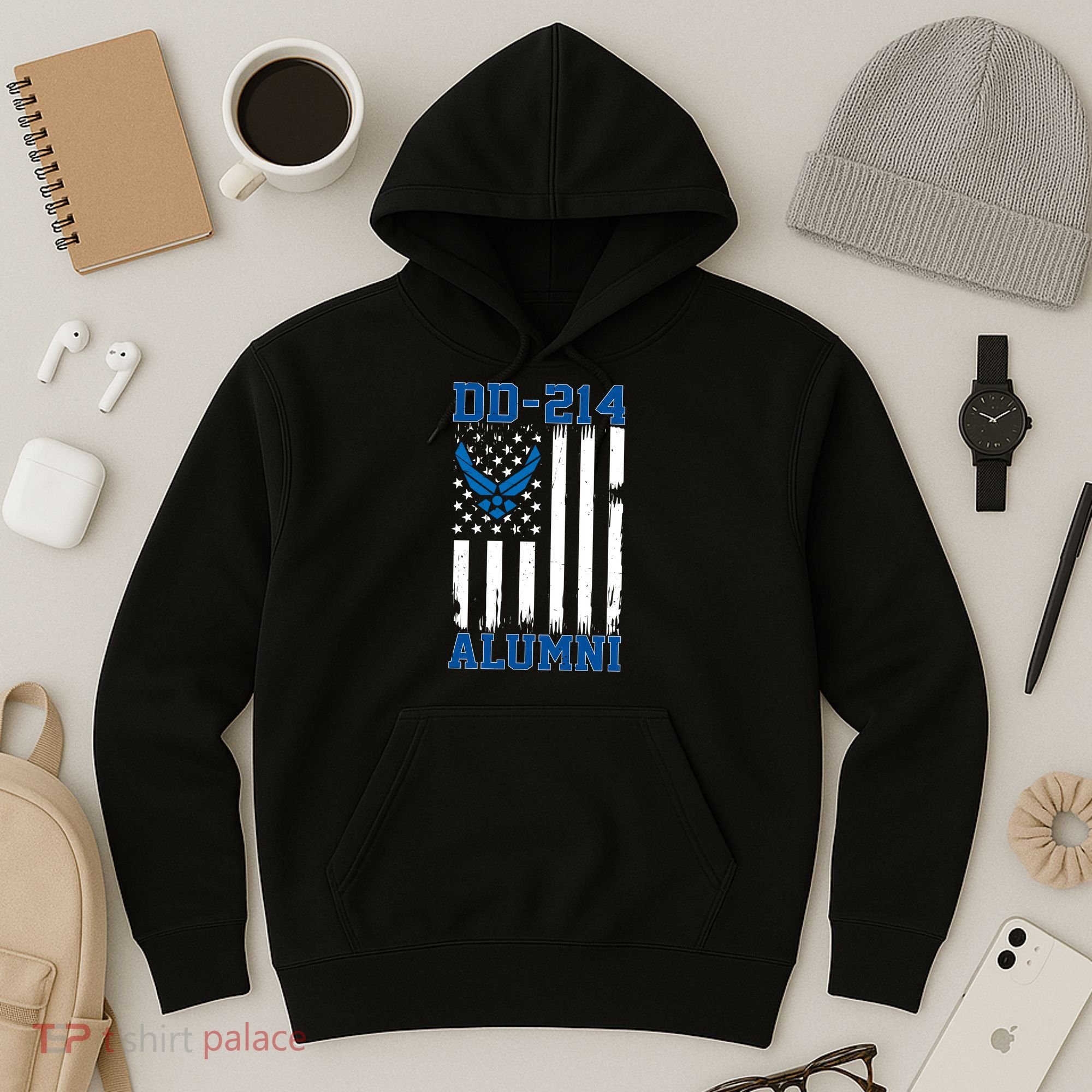 USAF DD214 Alumni Veteran US Air_Force Wing Hoodie