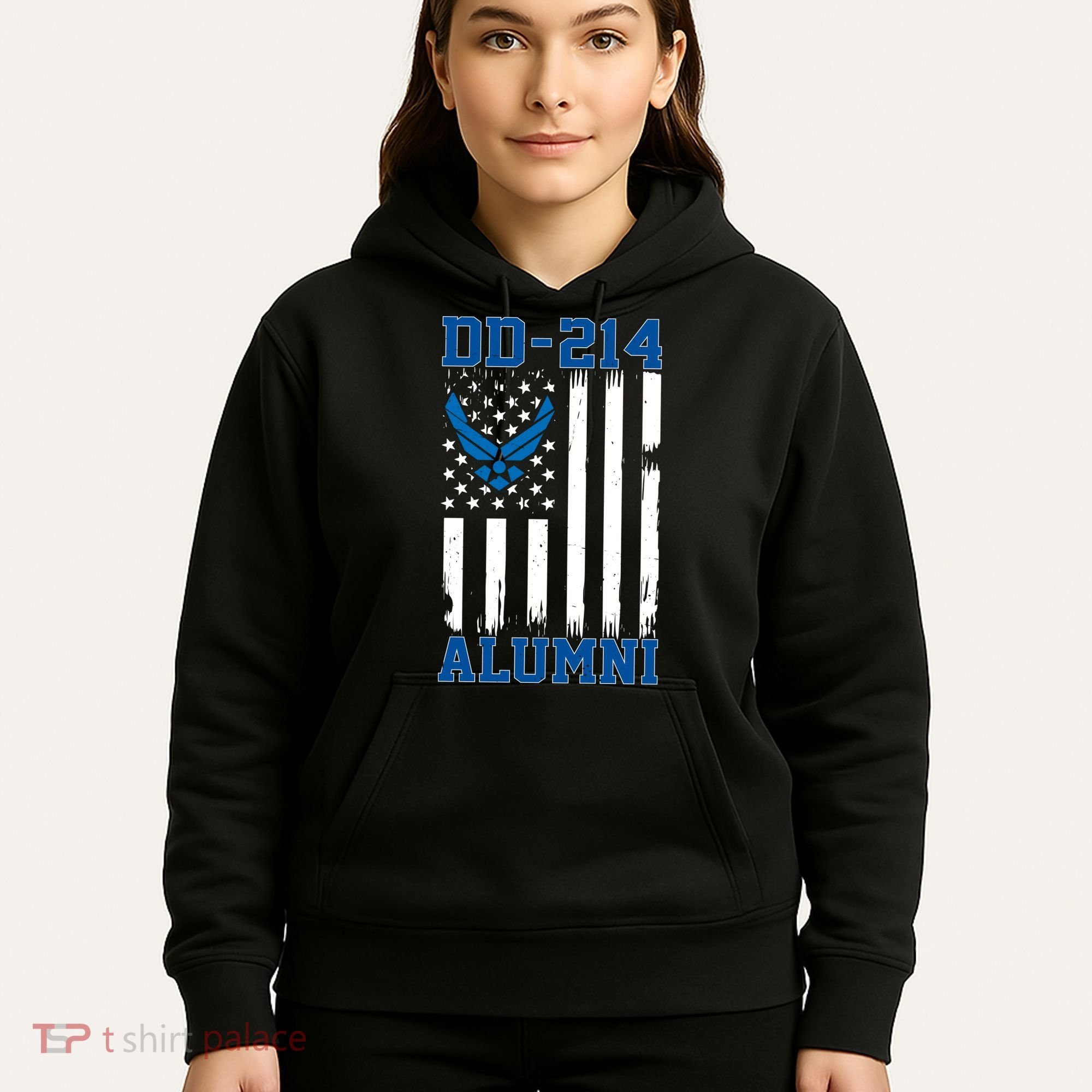 USAF DD214 Alumni Veteran US Air_Force Wing Hoodie