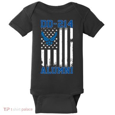 USAF DD214 Alumni Veteran US Air_Force Wing Baby Bodysuit