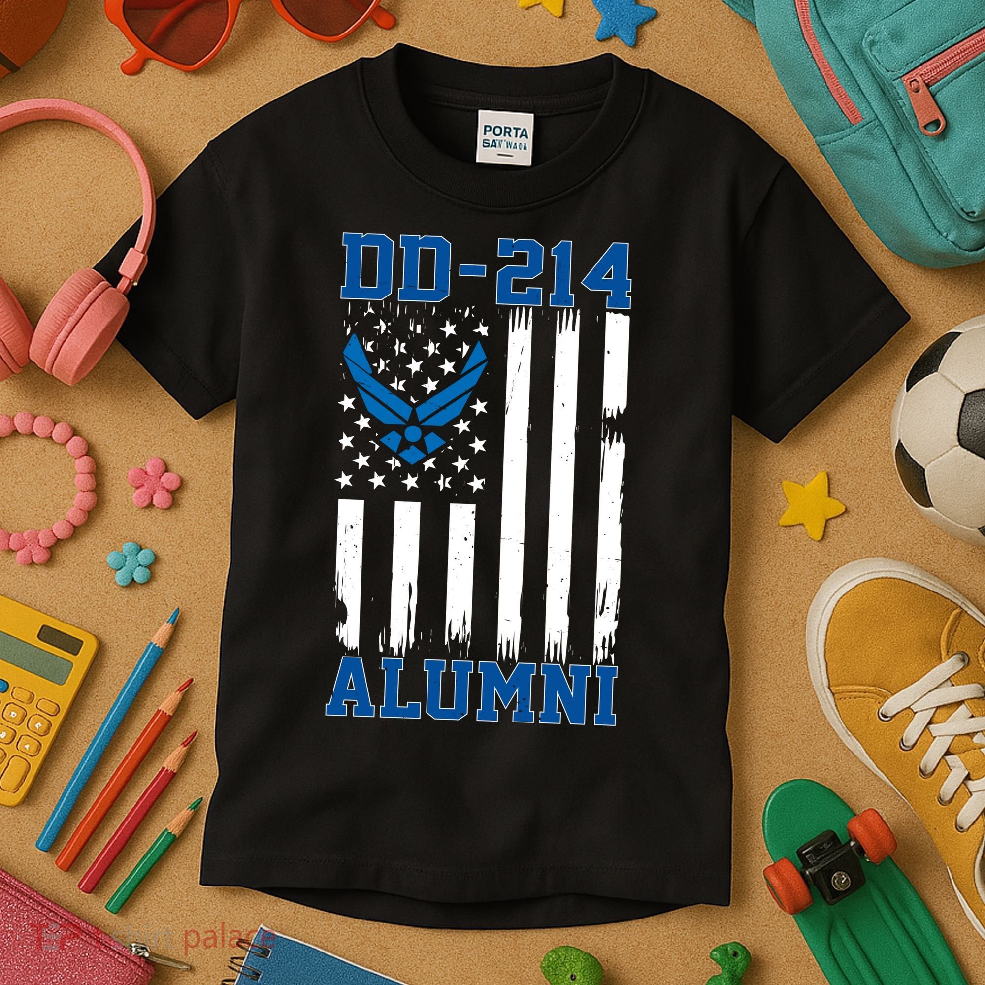 USAF DD214 Alumni Veteran US Air_Force Wing Kids T-Shirt