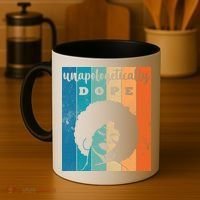 Unapologetically Dope Black Female Coffee Mug thumb 4