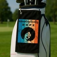 Unapologetically Dope Black Female Golf Towel thumb 2