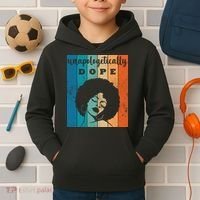 Unapologetically Dope Black Female Kids Hoodie thumb 2