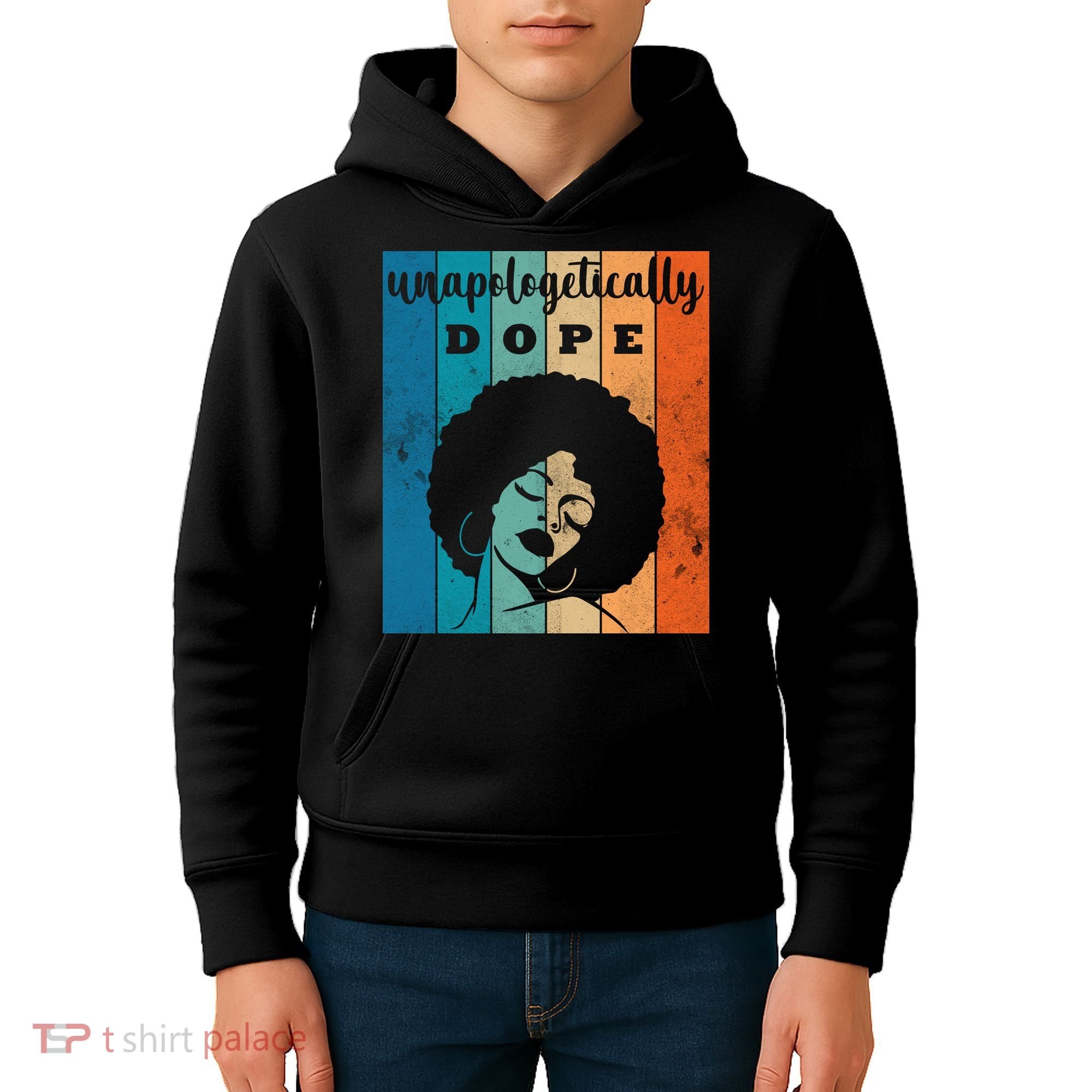 Unapologetically Dope Black Female Kids Hoodie