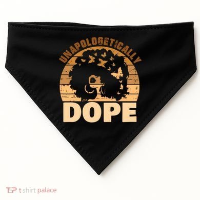 Unapologetically Dope Black History Month African American Gift USA-Made Doggie Bandana