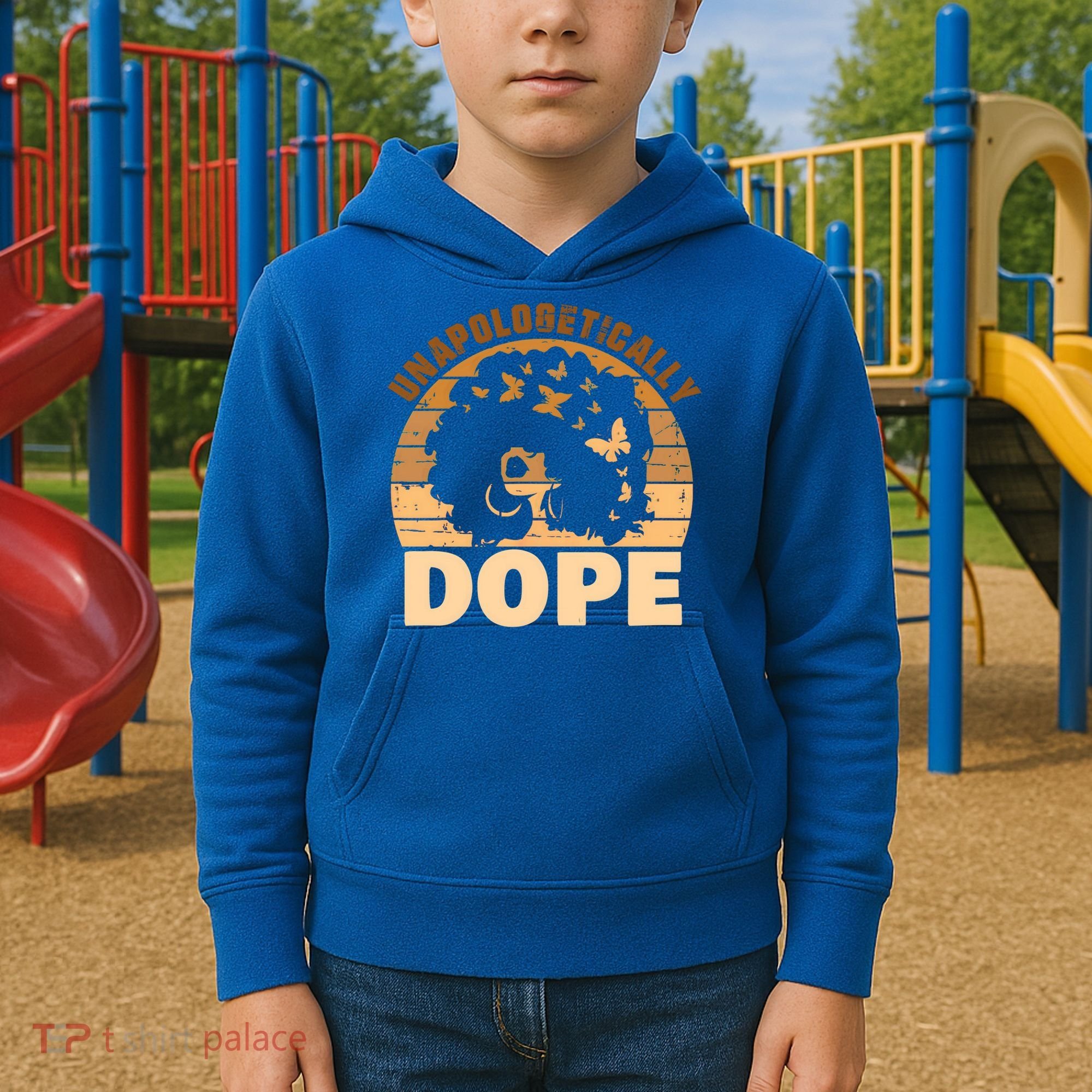 Unapologetically Dope Black History Month African American Gift Kids Hoodie