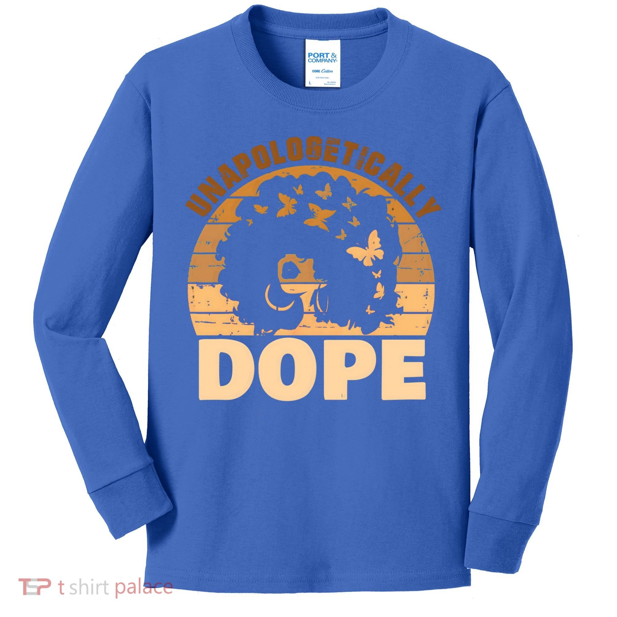 Unapologetically Dope Black History Month African American Gift Kids Long Sleeve Shirt