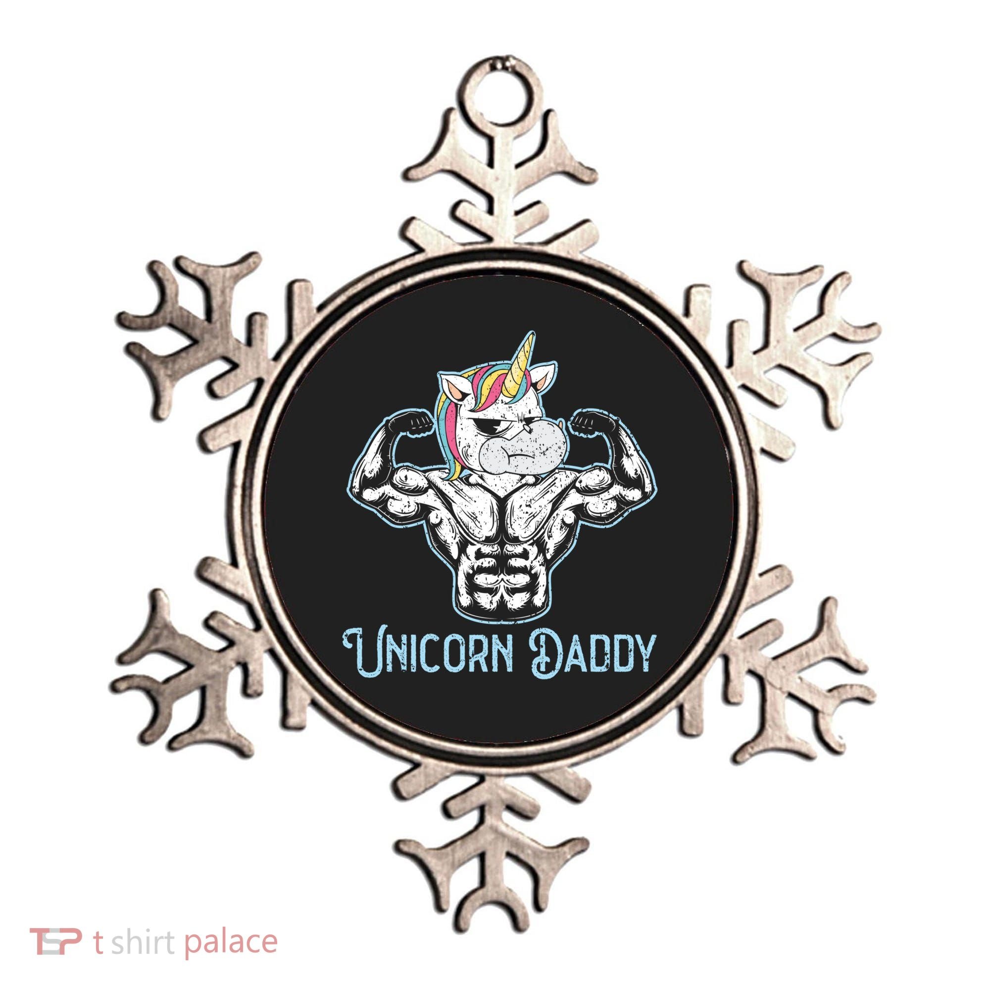 Unicorn Daddy Best Dad Ever Papa Fatherhood Fathers Day Gift Ornament