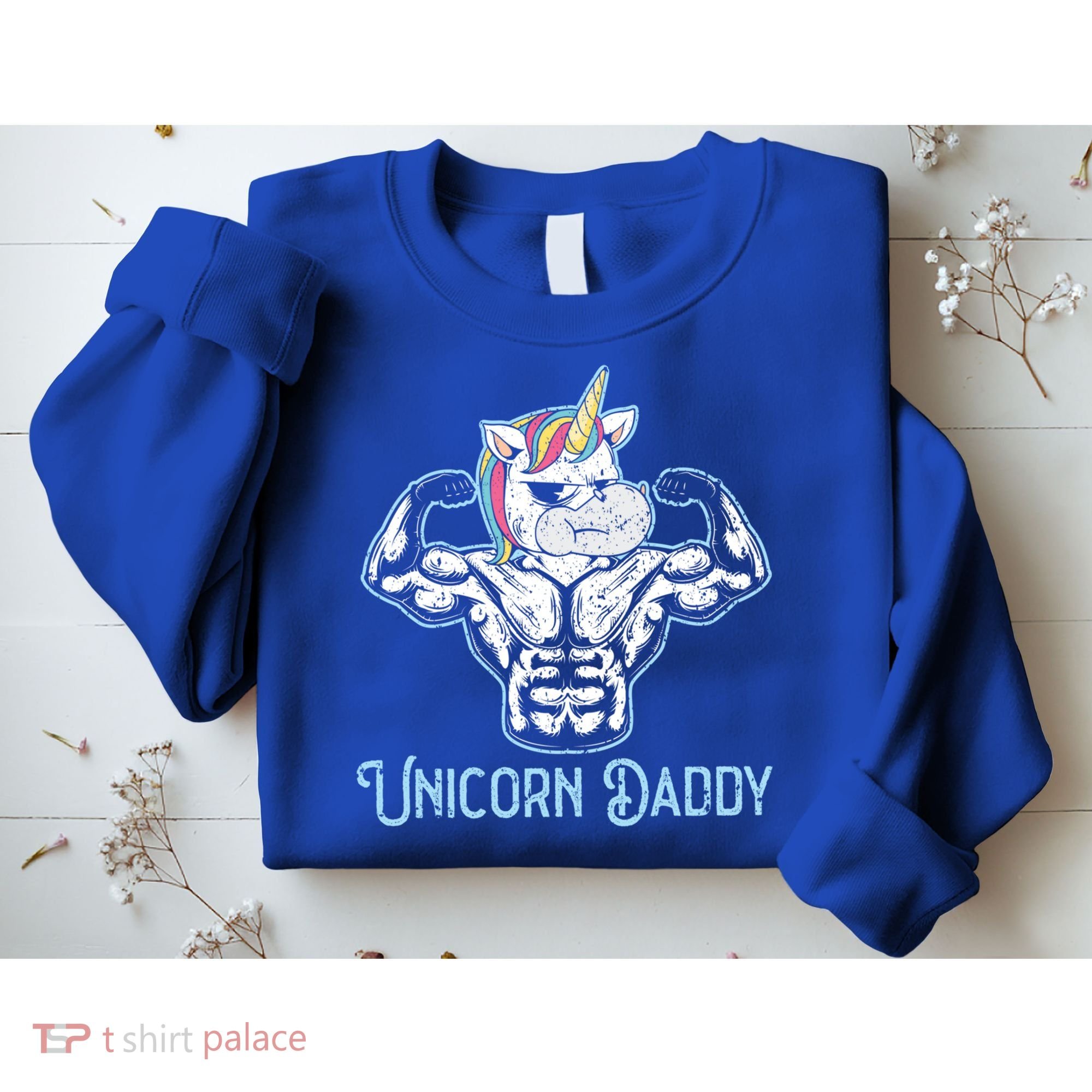 Unicorn Daddy Best Dad Ever Papa Fatherhood Fathers Day Gift Sweatshirt
