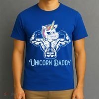 Unicorn Daddy Best Dad Ever Papa Fatherhood Fathers Day Gift T-Shirt thumb 3