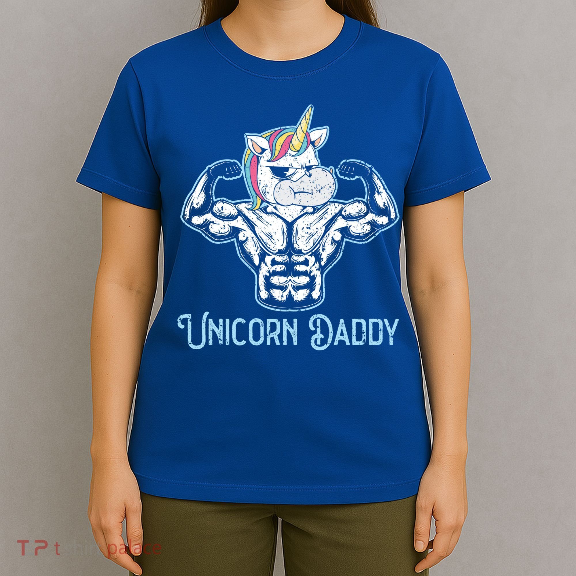 Unicorn Daddy Best Dad Ever Papa Fatherhood Fathers Day Gift T-Shirt