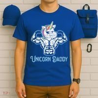 Unicorn Daddy Best Dad Ever Papa Fatherhood Fathers Day Gift T-Shirt thumb 6