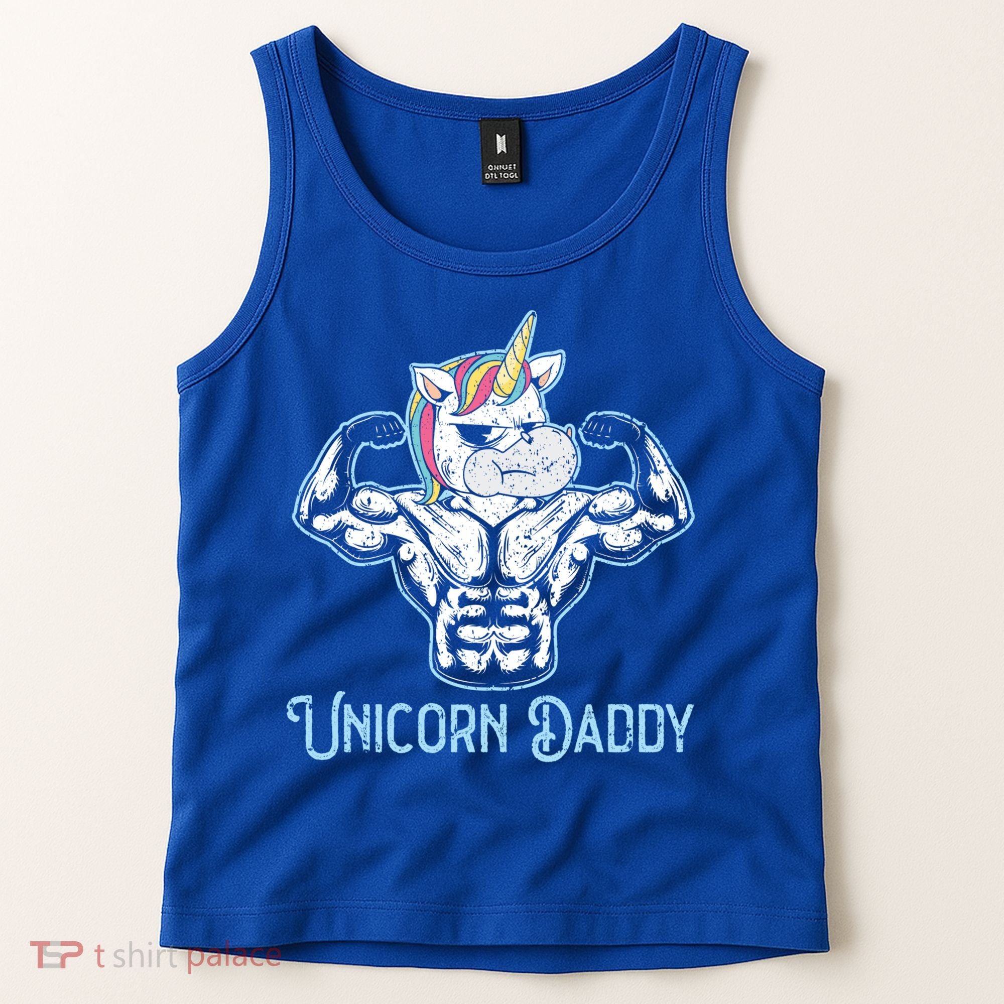 Unicorn Daddy Best Dad Ever Papa Fatherhood Fathers Day Gift Tank Top