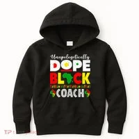 Unapologetically Dope Black Coach African Juneteenth Kids Hoodie thumb 0
