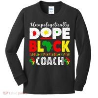 Unapologetically Dope Black Coach African Juneteenth Kids Long Sleeve Shirt thumb 0