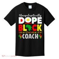 Unapologetically Dope Black Coach African Juneteenth Kids T-Shirt thumb 0