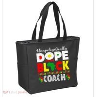 Unapologetically Dope Black Coach African Juneteenth Tote Bag thumb 2