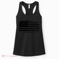 USA Distressed Flag Grunge Patriotic American Merica Pride Women's Tank Top thumb 0