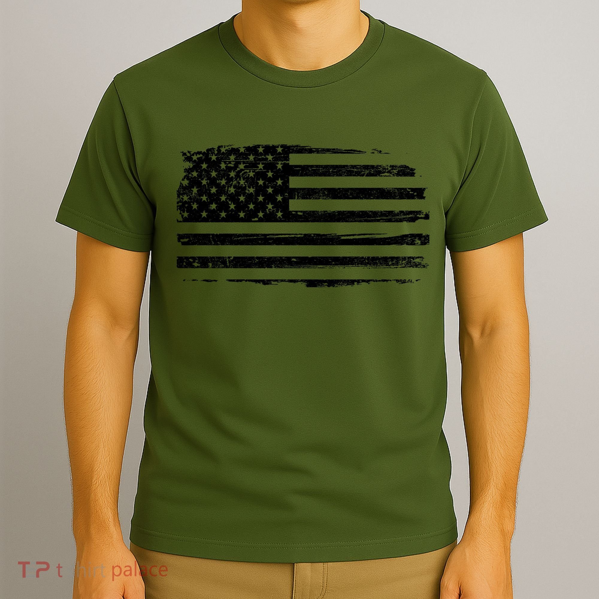 USA Distressed Flag Grunge Patriotic American Merica Pride T-Shirt
