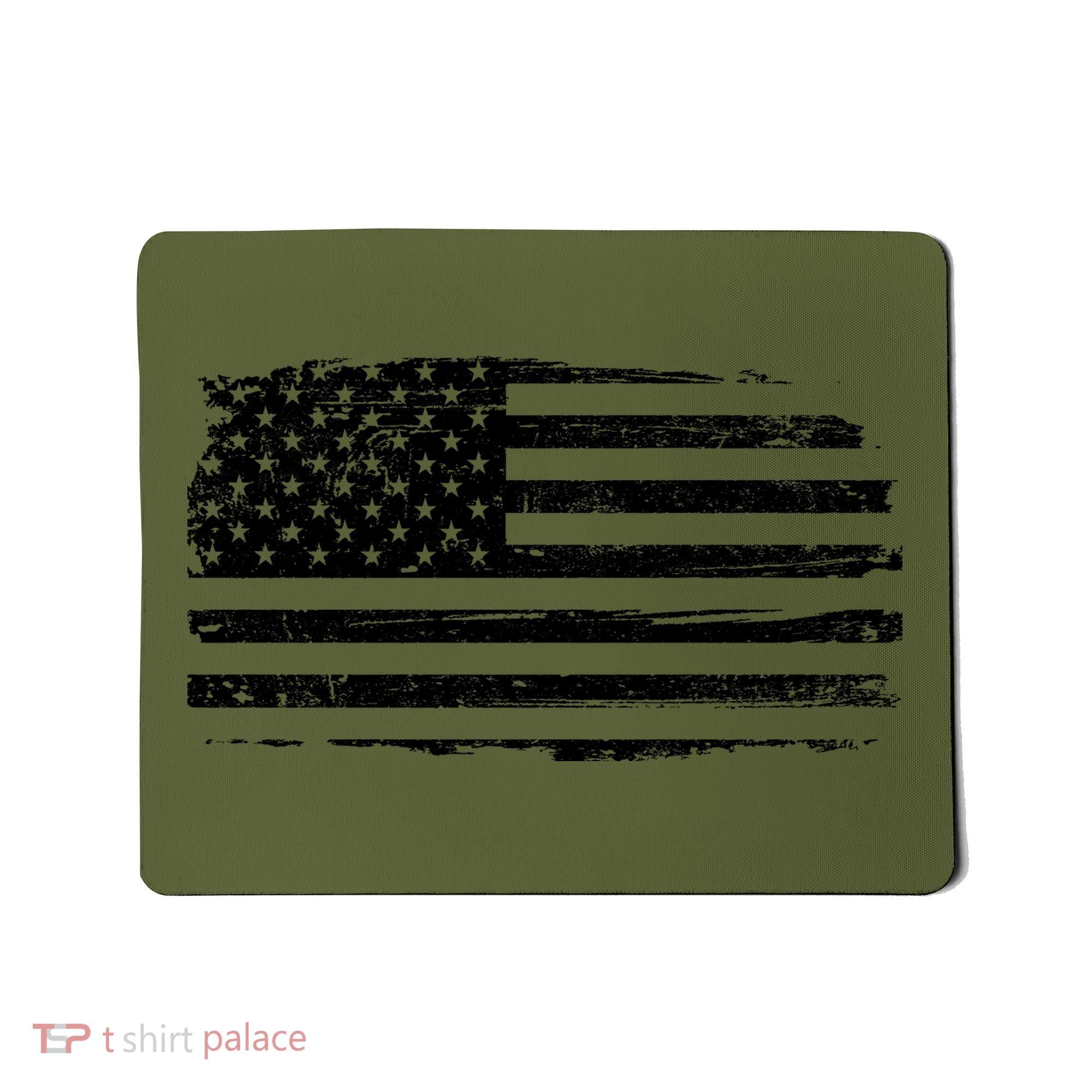 USA Distressed Flag Grunge Patriotic American Merica Pride Mousepad