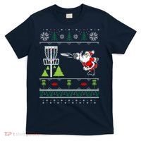 Ugly Disc Golf Santa Christmas Sweater Funny Xmas Frolf T-Shirt thumb 0
