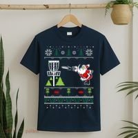 Ugly Disc Golf Santa Christmas Sweater Funny Xmas Frolf T-Shirt thumb 2