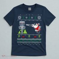 Ugly Disc Golf Santa Christmas Sweater Funny Xmas Frolf T-Shirt thumb 5