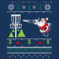 Ugly Disc Golf Santa Christmas Sweater Funny Xmas Frolf Women's Tank Top thumb 5