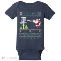 Ugly Disc Golf Santa Christmas Sweater Funny Xmas Frolf Baby Bodysuit thumb 0