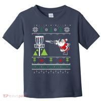 Ugly Disc Golf Santa Christmas Sweater Funny Xmas Frolf Toddler T-Shirt thumb 0