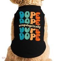 Unapologetically Dope Groovy Retro Black History Month Doggie Tank thumb 0
