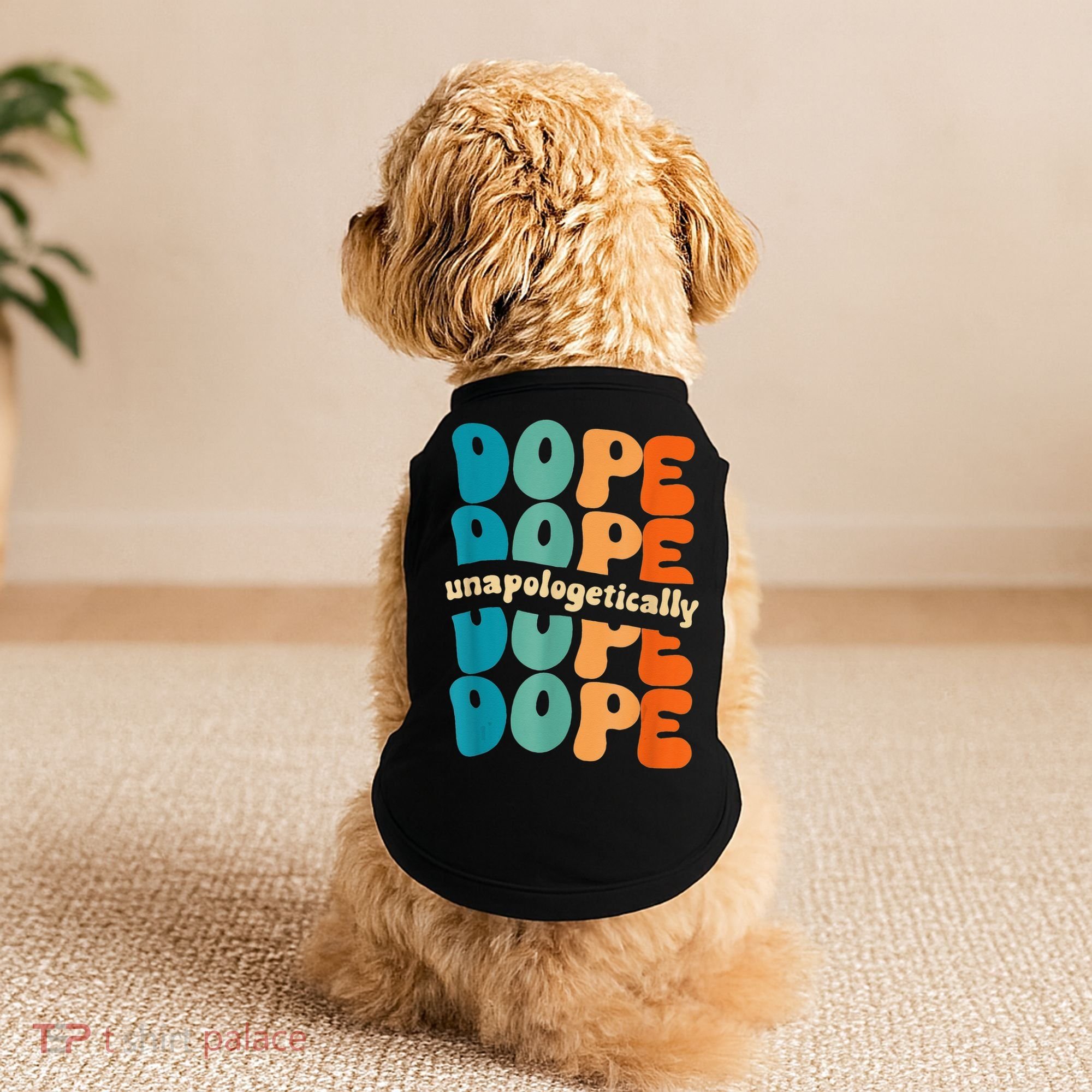 Unapologetically Dope Groovy Retro Black History Month Doggie Tank