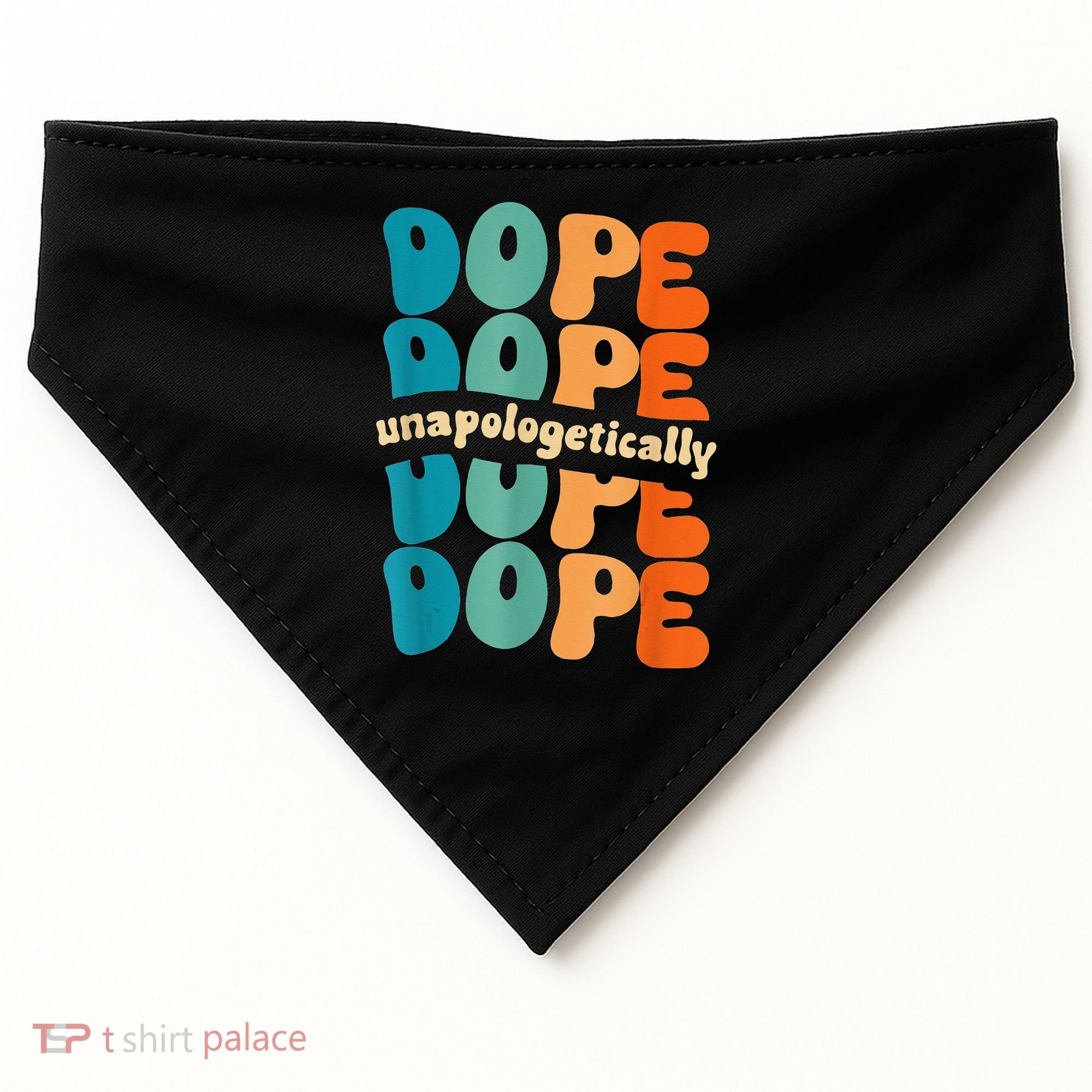 Unapologetically Dope Groovy Retro Black History Month USA-Made Doggie Bandana