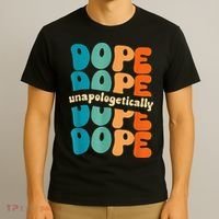 Unapologetically Dope Groovy Retro Black History Month T-Shirt thumb 3