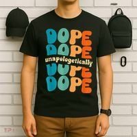 Unapologetically Dope Groovy Retro Black History Month T-Shirt thumb 6