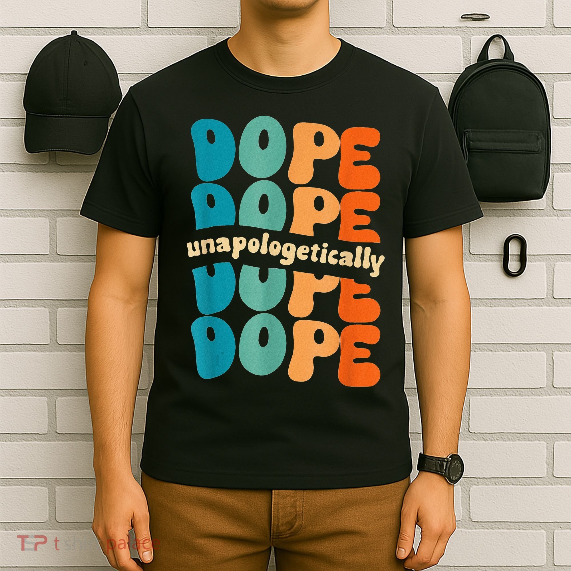 Unapologetically Dope Groovy Retro Black History Month T-Shirt