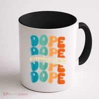 Unapologetically Dope Groovy Retro Black History Month Coffee Mug thumb 1
