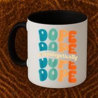 Unapologetically Dope Groovy Retro Black History Month Coffee Mug thumb 2