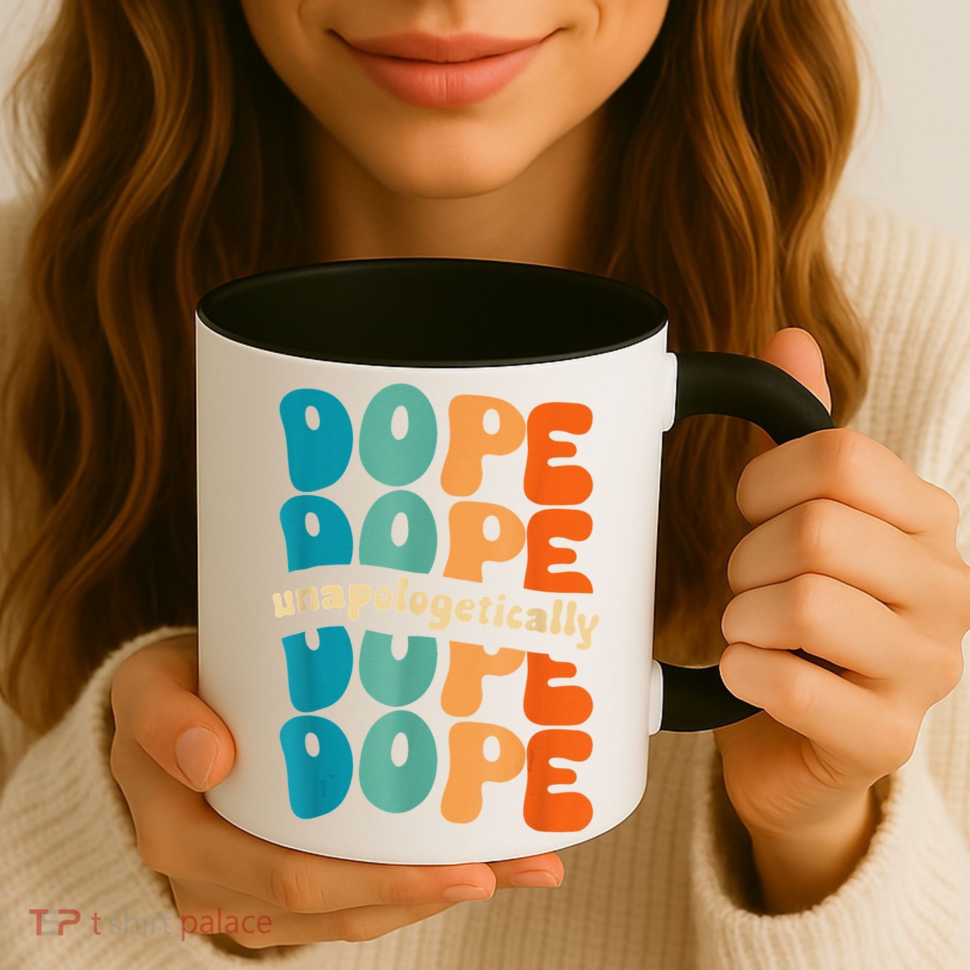 Unapologetically Dope Groovy Retro Black History Month Coffee Mug