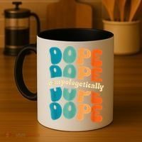 Unapologetically Dope Groovy Retro Black History Month Coffee Mug thumb 4