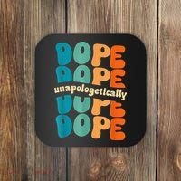 Unapologetically Dope Groovy Retro Black History Month Coaster thumb 0