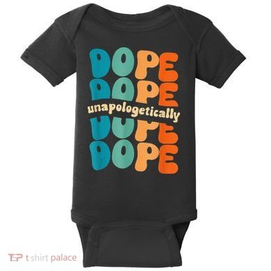 Unapologetically Dope Groovy Retro Black History Month Baby Bodysuit