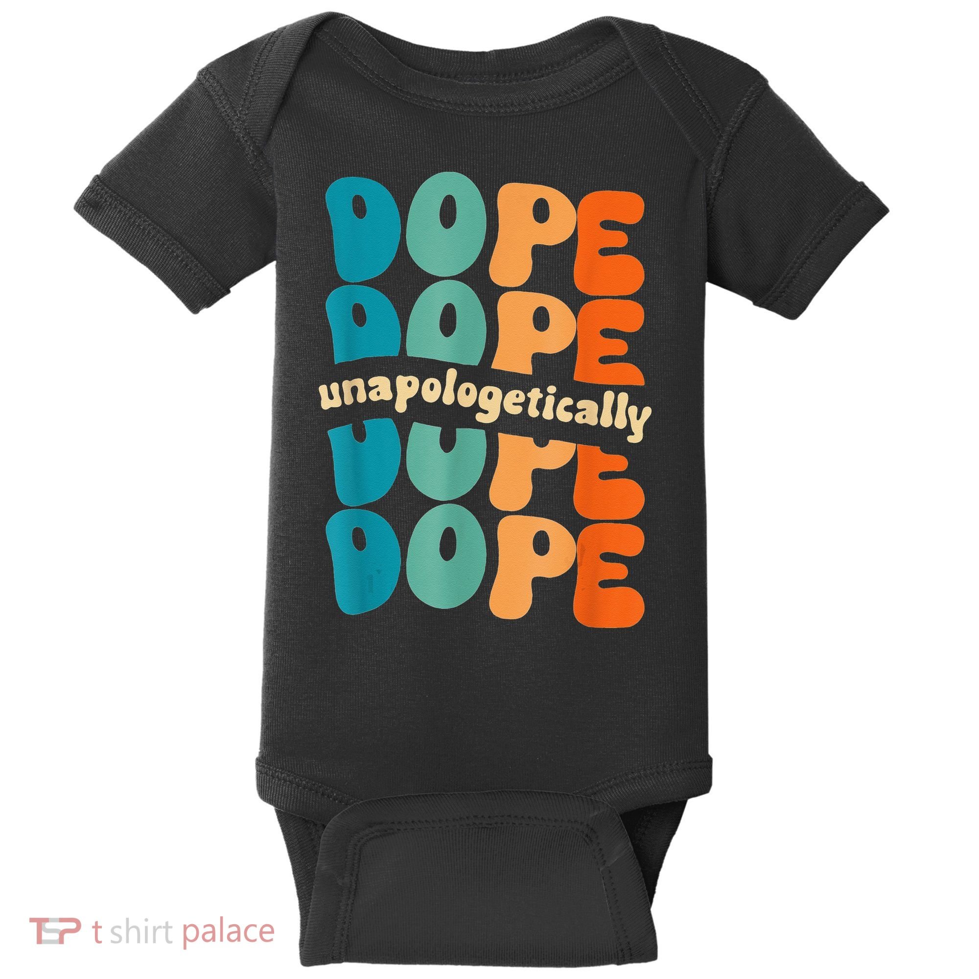 Unapologetically Dope Groovy Retro Black History Month Baby Bodysuit