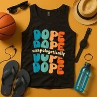 Unapologetically Dope Groovy Retro Black History Month Tank Top thumb 4