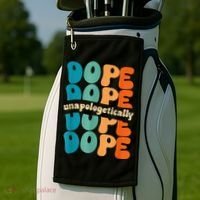 Unapologetically Dope Groovy Retro Black History Month Golf Towel thumb 2