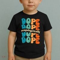 Unapologetically Dope Groovy Retro Black History Month Toddler T-Shirt thumb 2